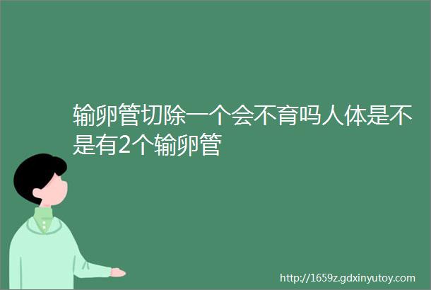 输卵管切除一个会不育吗人体是不是有2个输卵管