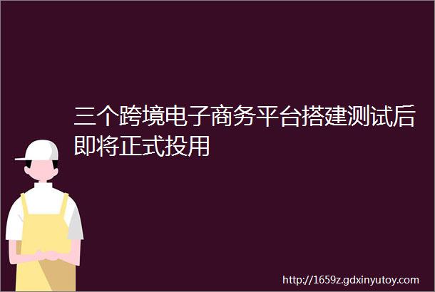 三个跨境电子商务平台搭建测试后即将正式投用